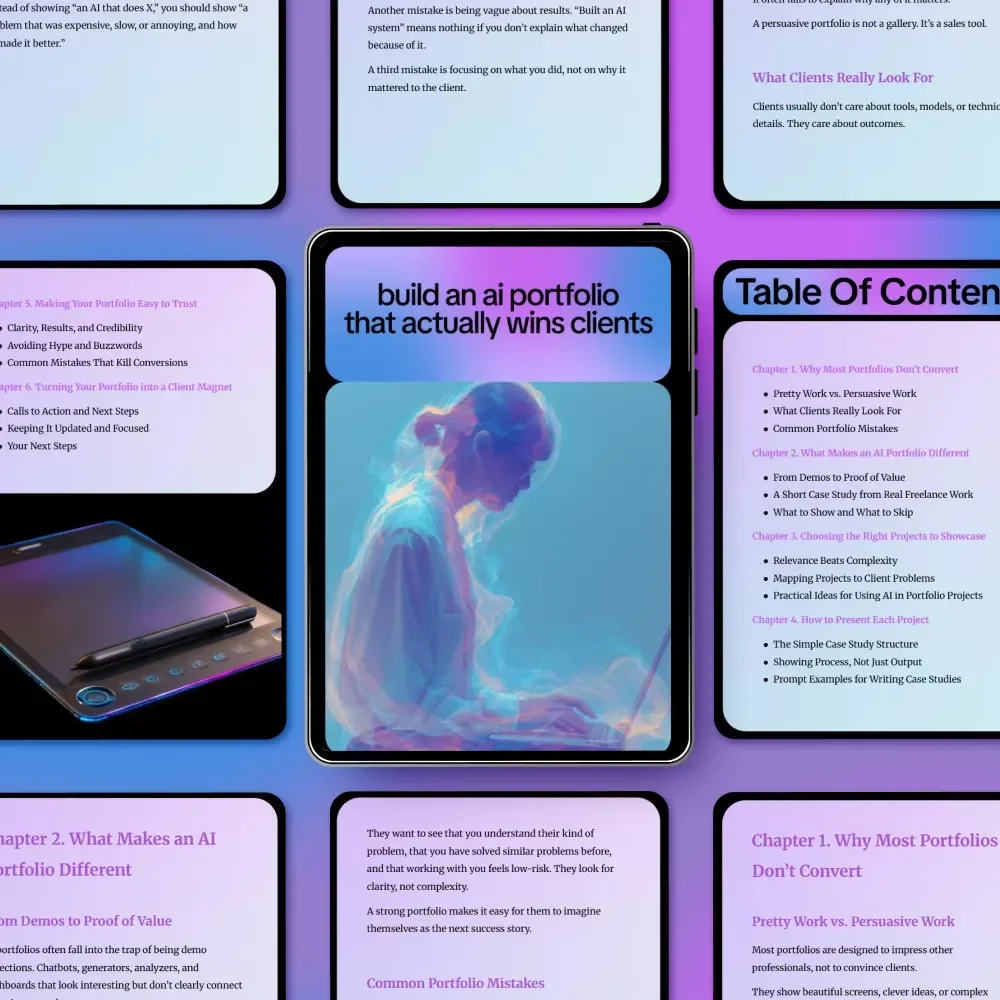 Build an AI Portfolio That Actually Wins Clients | AI Portfolio Guide for Freelancers, Consultants & Creators | Client-Winning Case Study Framework eBook