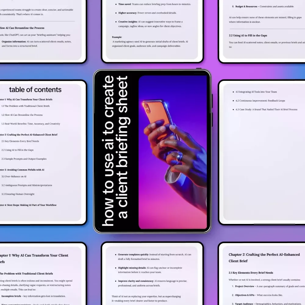 How to Use AI to Create a Client Briefing Sheet | Step-by-Step Guide for Faster, Smarter Client Briefs Using AI