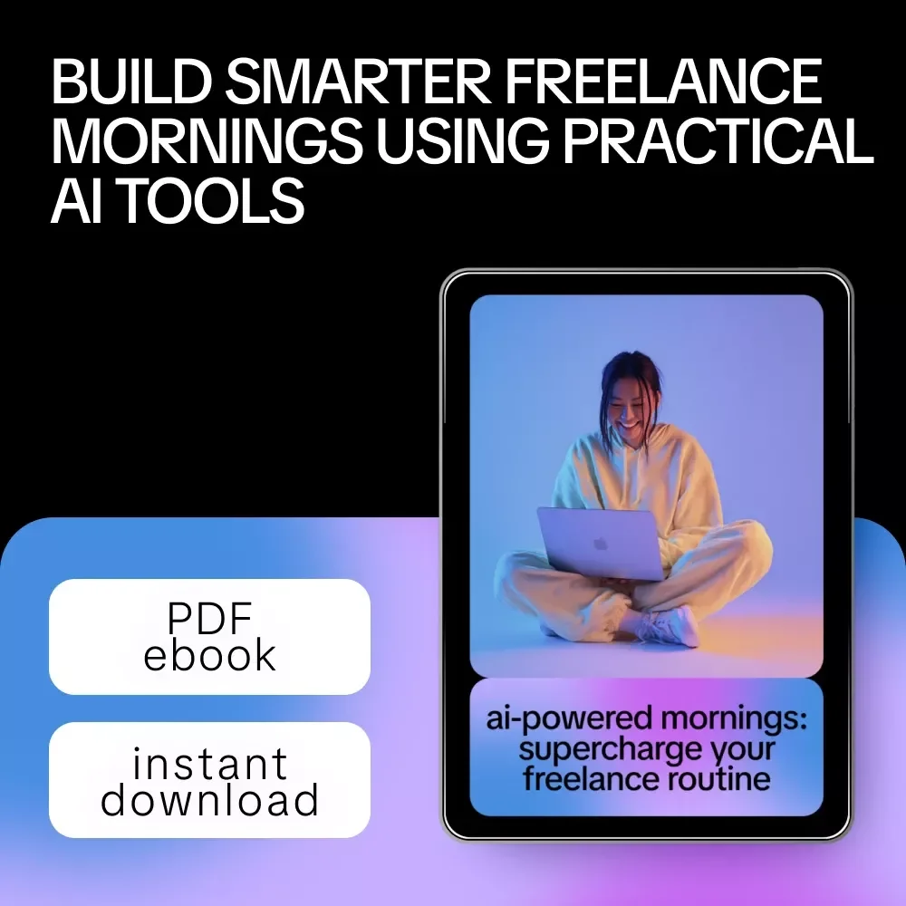 AI-Powered Mornings: Supercharge Your Freelance Routine | Digital Guide for Freelancers, AI Productivity eBook, Morning Routine Checklist, Work Smarter with AI