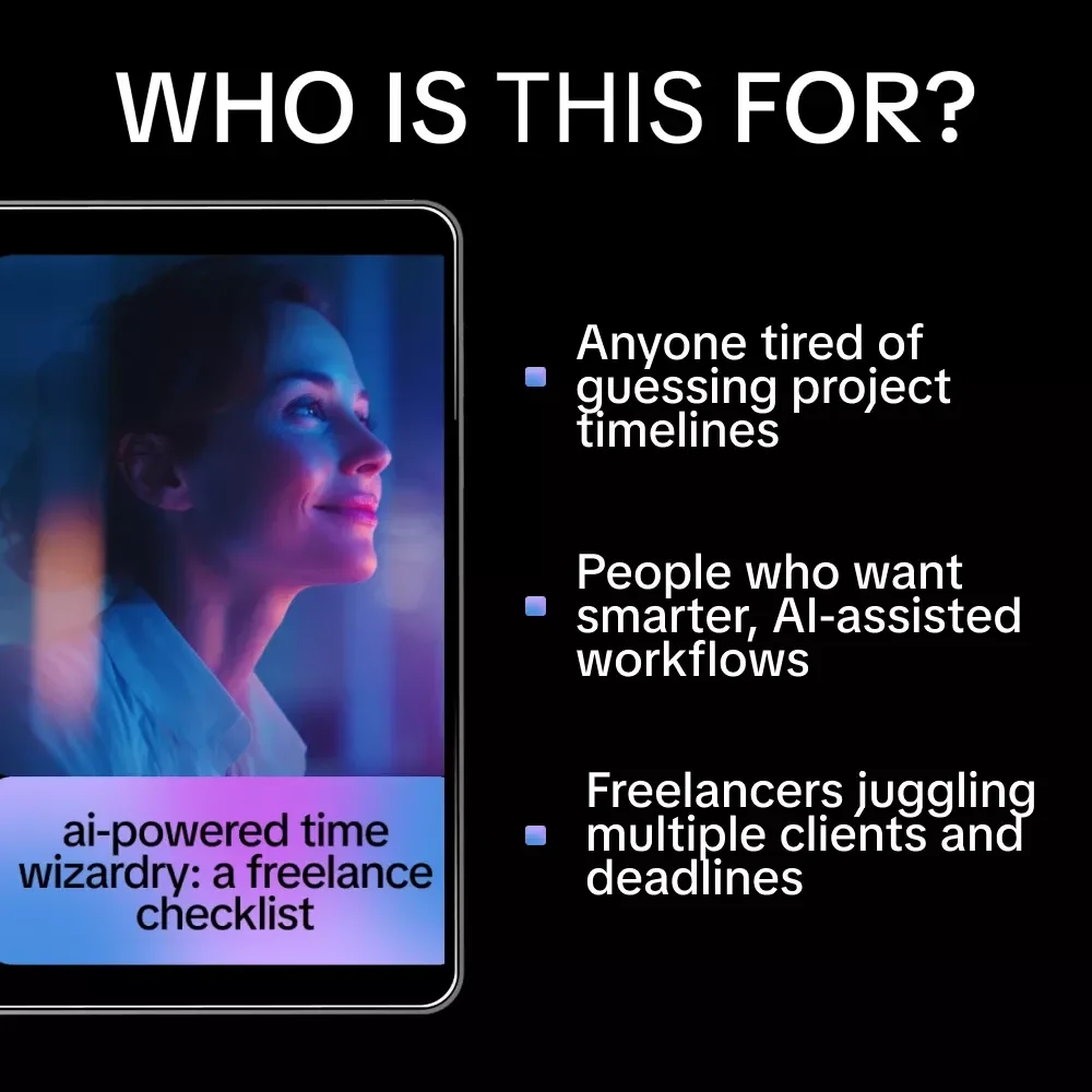 AI-Powered Time Wizardry: A Freelance Checklist – Smart AI Project Time Estimation Guide, Freelance Productivity Planner, Digital Download for Creatives & Solopreneurs