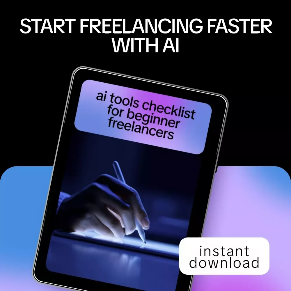 AI Tools Checklist for Beginner Freelancers | Easy Digital Checklist for Smart Freelancing, Productivity & ai tools for beginner freelancers