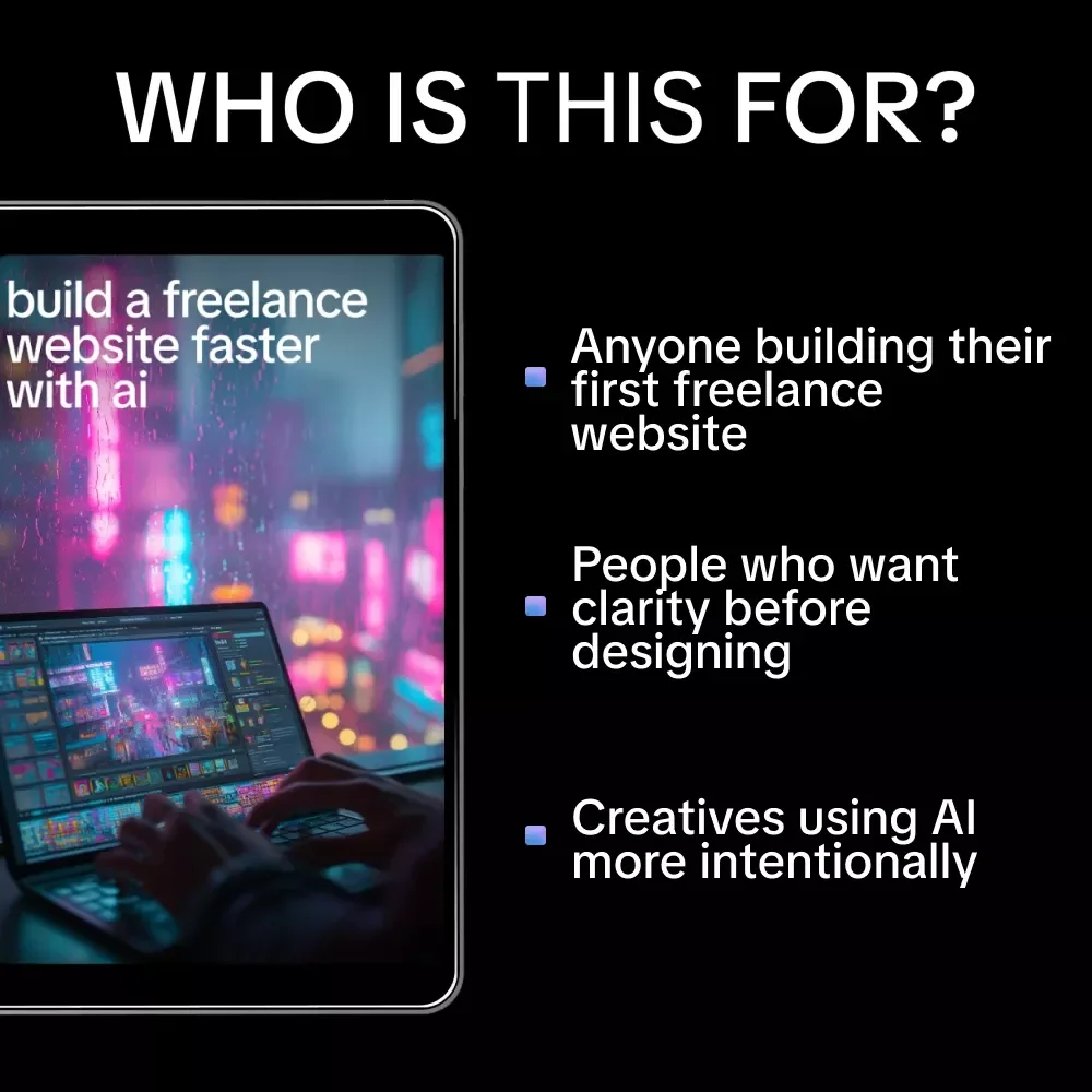 Build a Freelance Website Faster with AI | Freelance Website Guide, AI Website Planning eBook, Digital Download for Creators & Solopreneurs