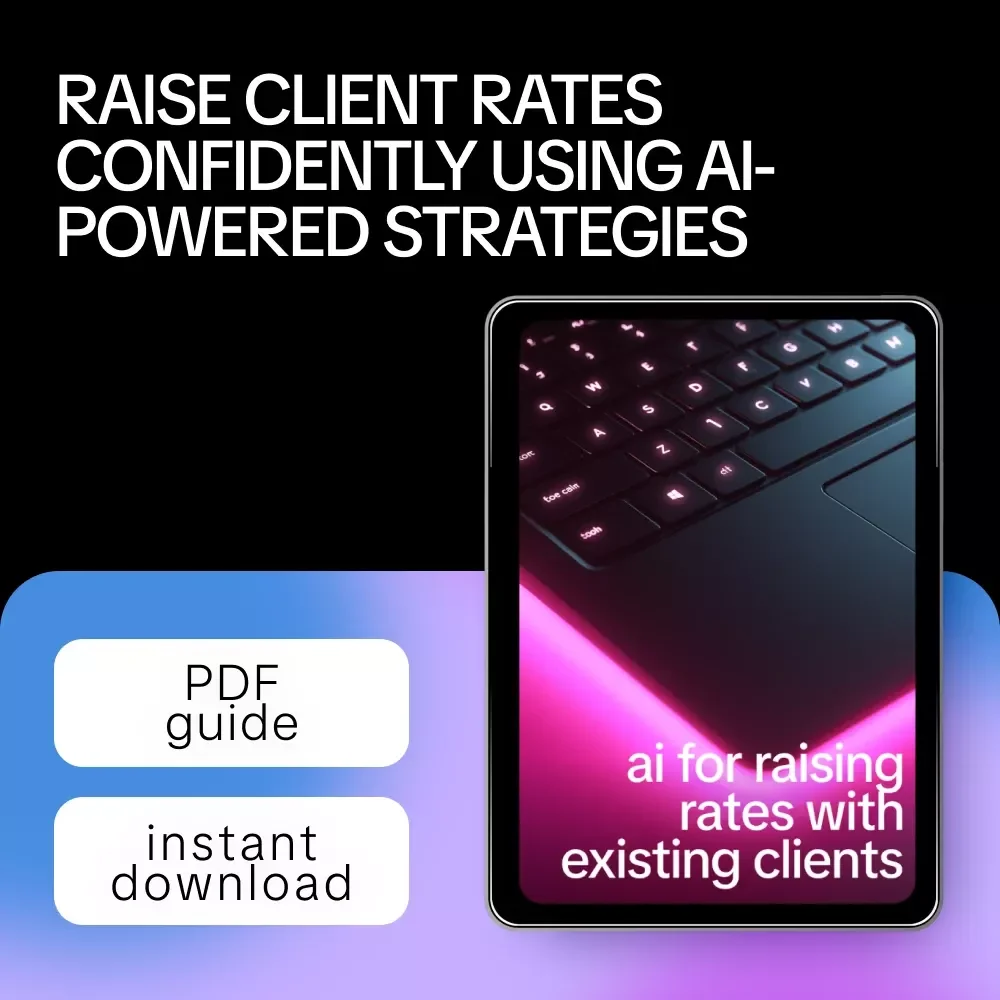 Ai For Raising Rates With Existing Clients | AI Pricing Strategy Guide for Freelancers, Consultants & Service Providers | Digital Download eBook