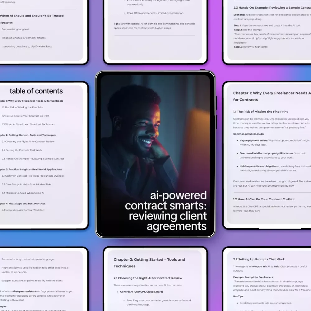 AI-Powered Contract Smarts: Reviewing Client Agreements | Freelancer Guide for Using ai to review a client's contract with Confidence