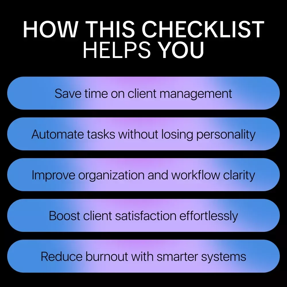 The Ultimate AI Sidekick Checklist | Freelancer & Creator Client Management Guide, AI Productivity Workflow, Digital Download eBook