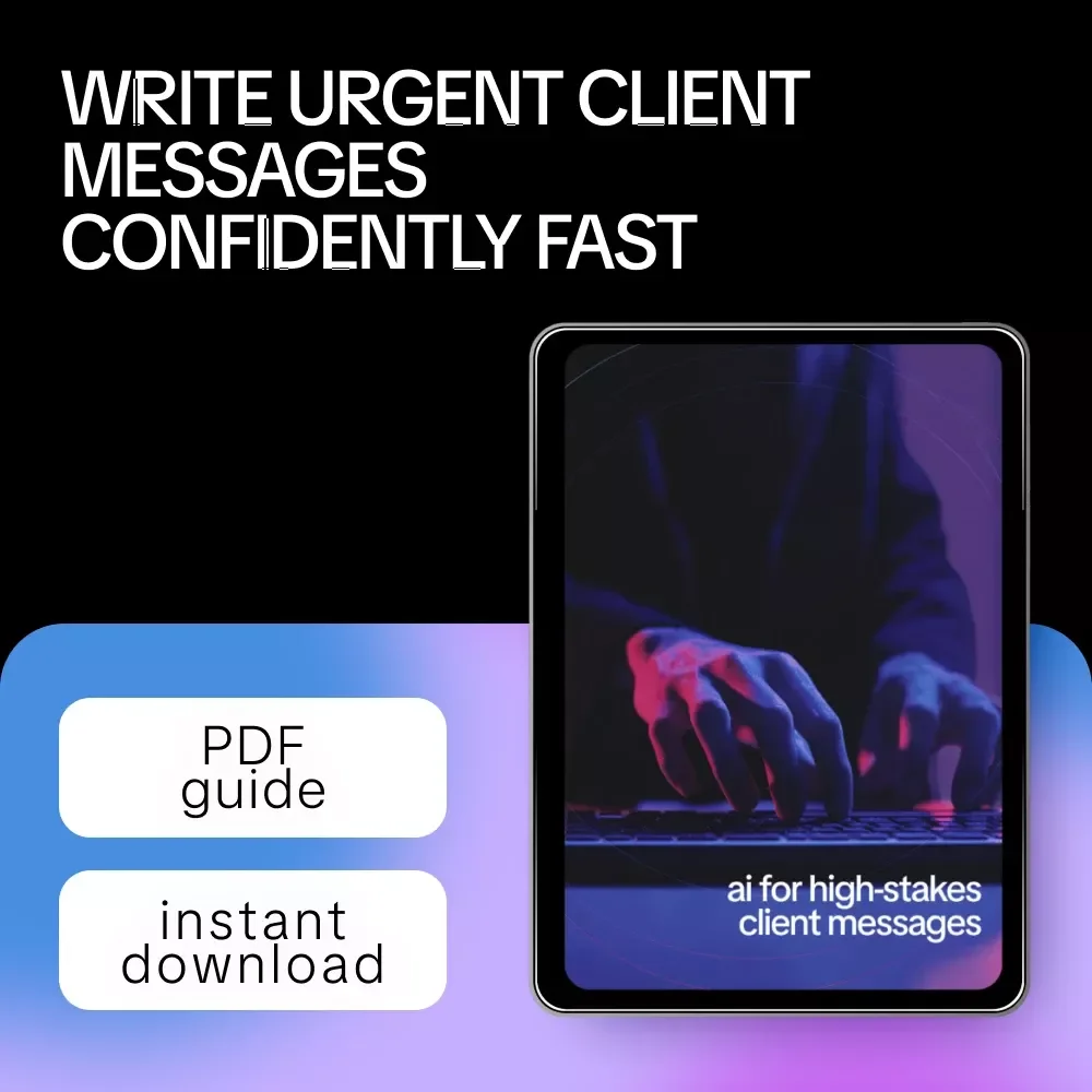 AI for High-Stakes Client Messages – Professional Guide for ai help for urgent client message phrasing, Clear Tone, Fast Client Communication