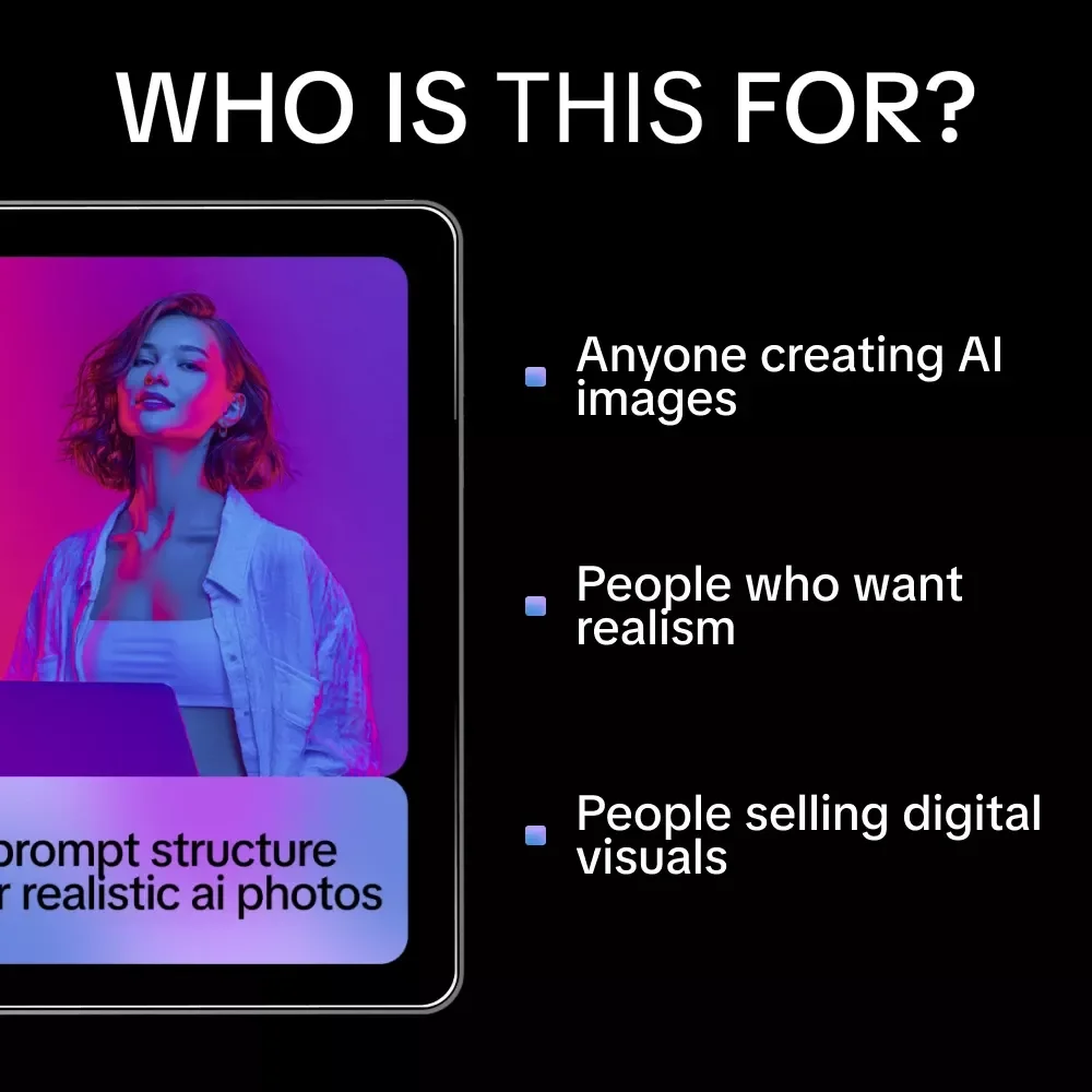 Prompt Structure for Realistic AI Photos – Professional Prompt Framework Ebook for Lifelike AI Photography Results