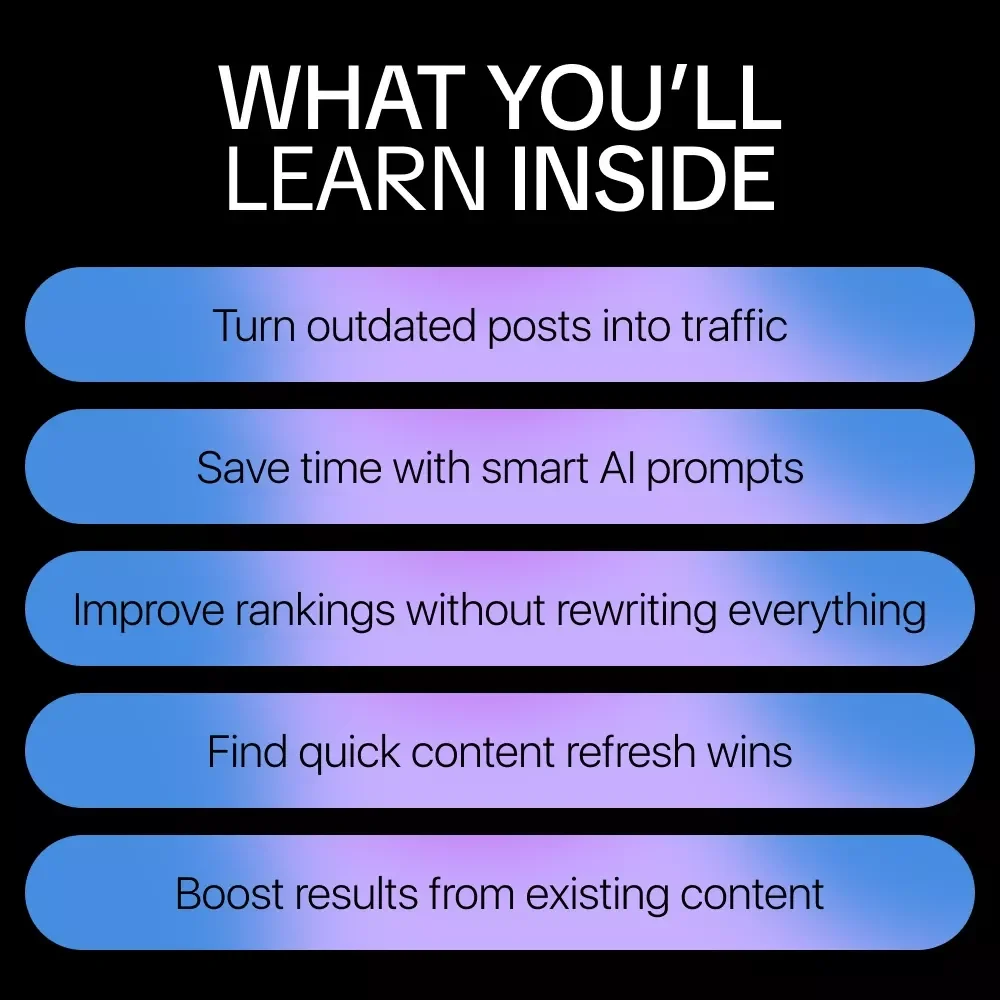 Breathing New Life Into Old Blog Posts With AI | Blog Content Refresh Guide, SEO Update Checklist, Digital Marketing eBook for Bloggers