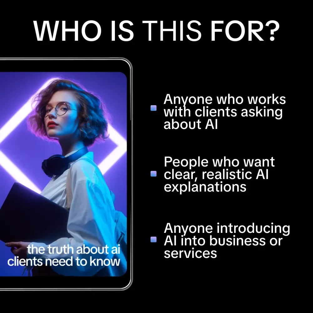The Truth About AI Clients Need to Know – AI Myths Explained for Business Owners, Consultants & Creatives | Client Education Guide, AI Strategy eBook, Digital Download