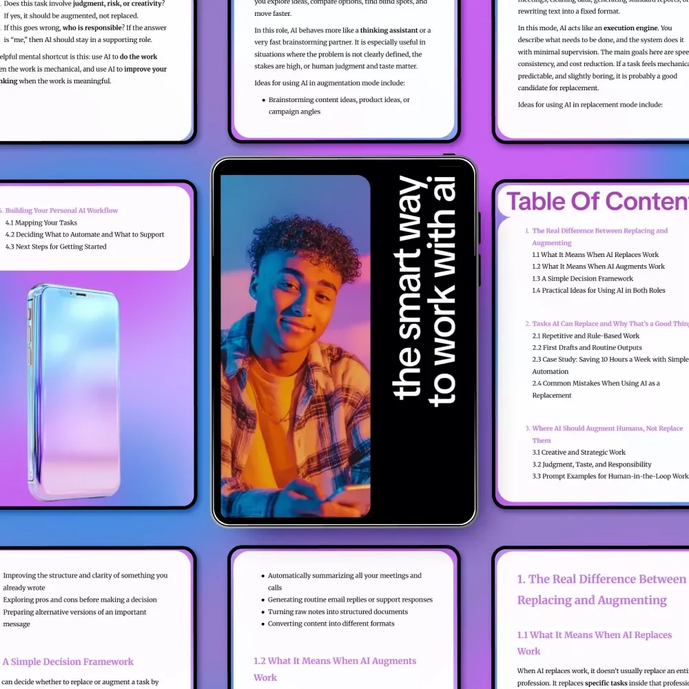 The Smart Way to Work with AI | Practical Guide to what ai can replace vs augment | Build Smarter AI Workflows Without Losing the Human Touch
