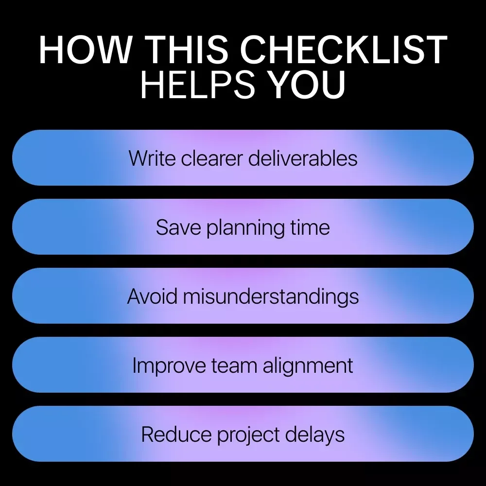 AI-Powered Tips for Writing Clear Deliverable Lists – Smart Checklist for Project Managers, Freelancers & Teams | ai help for writing clear deliverable lists