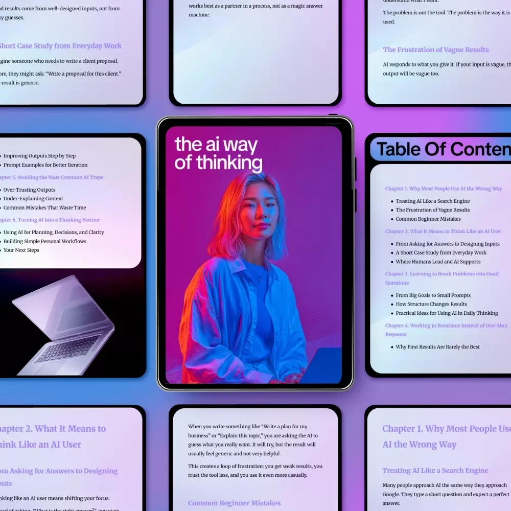The AI Way of Thinking: Digital Guide, eBook & Checklist for Mastering AI, Prompting, Problem-Solving, and Productivity