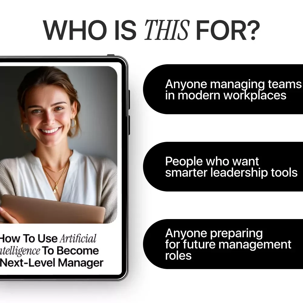 How to Use Artificial Intelligence to Become a Next-Level Manager | Practical AI Leadership eBook for Modern Managers | how to use ai to become a manager