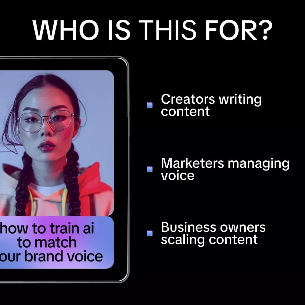 How to Train AI to Match Your Brand Voice Checklist | how to get ai to keep brand voice for Consistent Content, Marketing & Copywriting