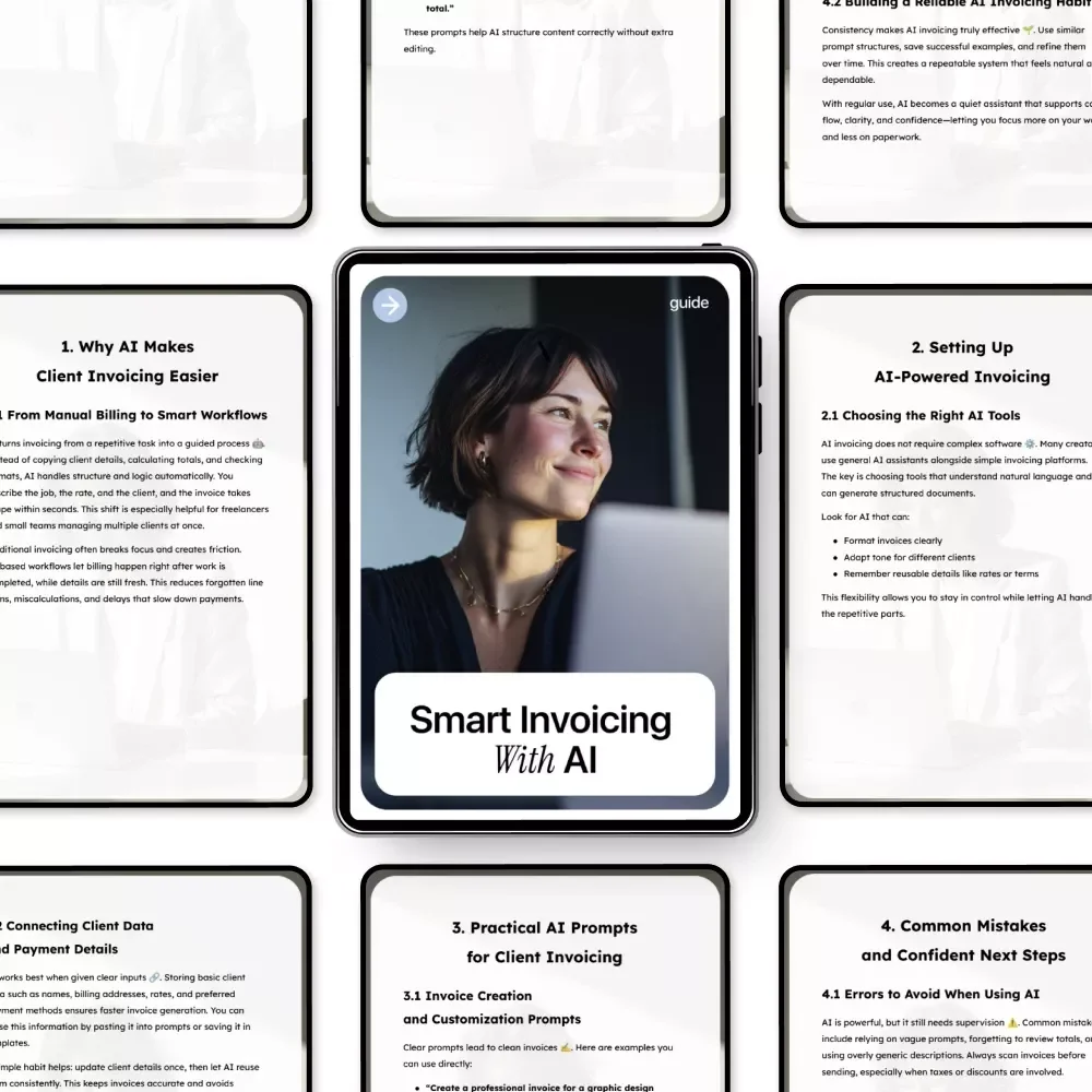 Smart Invoicing With AI – Practical Guide on how to use ai to invoice clients Faster, Smarter, and With Less Stress