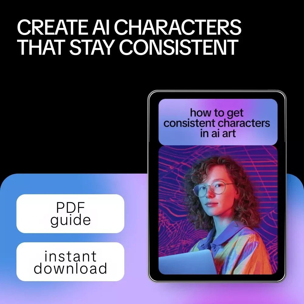 How to Get Consistent Characters in AI Art | Step-by-Step eBook on how to get consistent characters in ai art for Creators, Designers & Storytellers