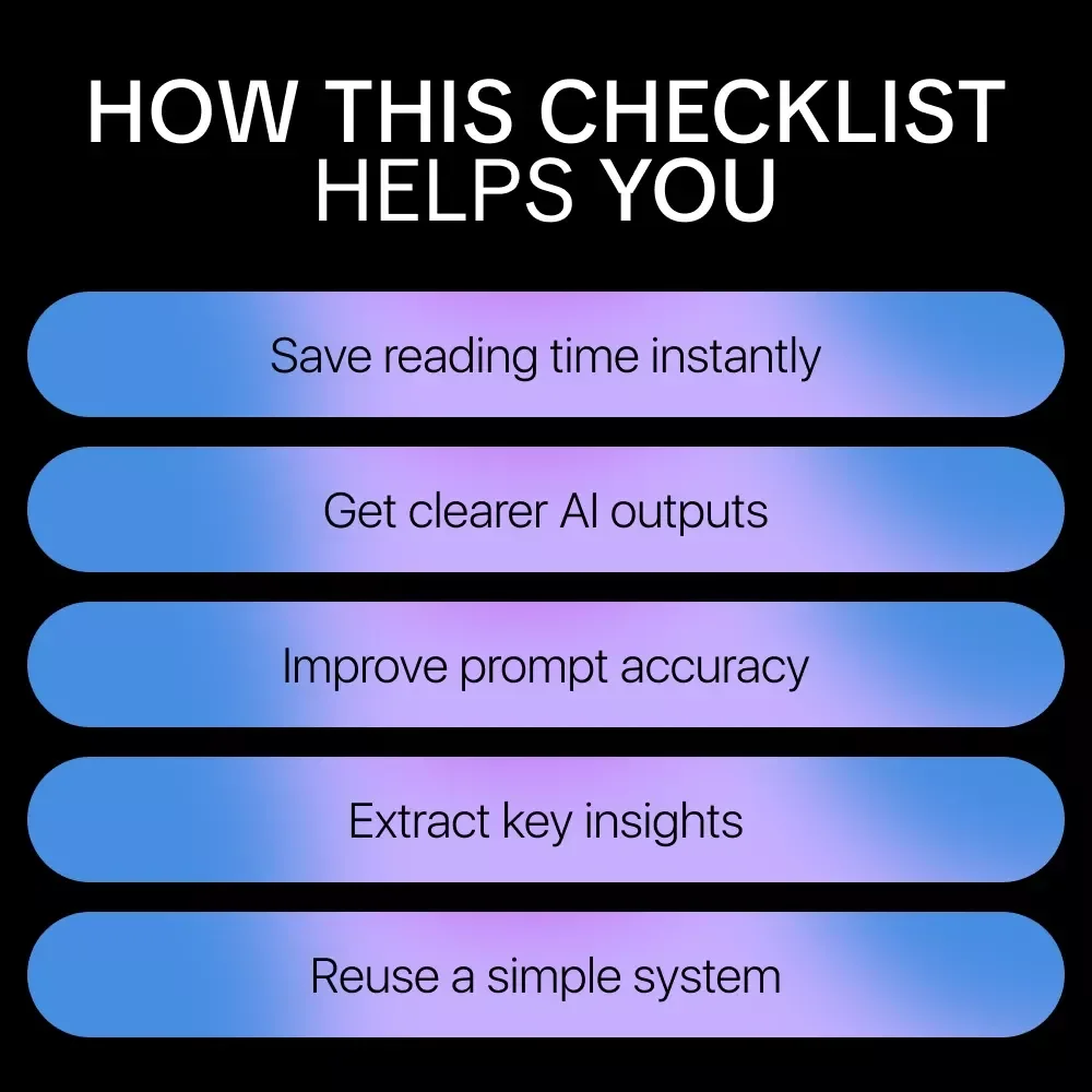 How to Use AI to Generate Summaries Checklist | how to use ai to generate summaries | Digital Productivity Guide for Faster Reading & Smarter Workflows