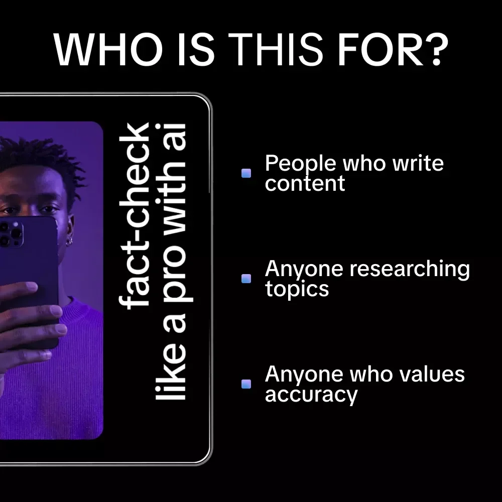 Fact-Check Like a Pro with AI | Practical Guide on how to use ai to check facts in text | Digital Download for Writers, Creators & Researchers