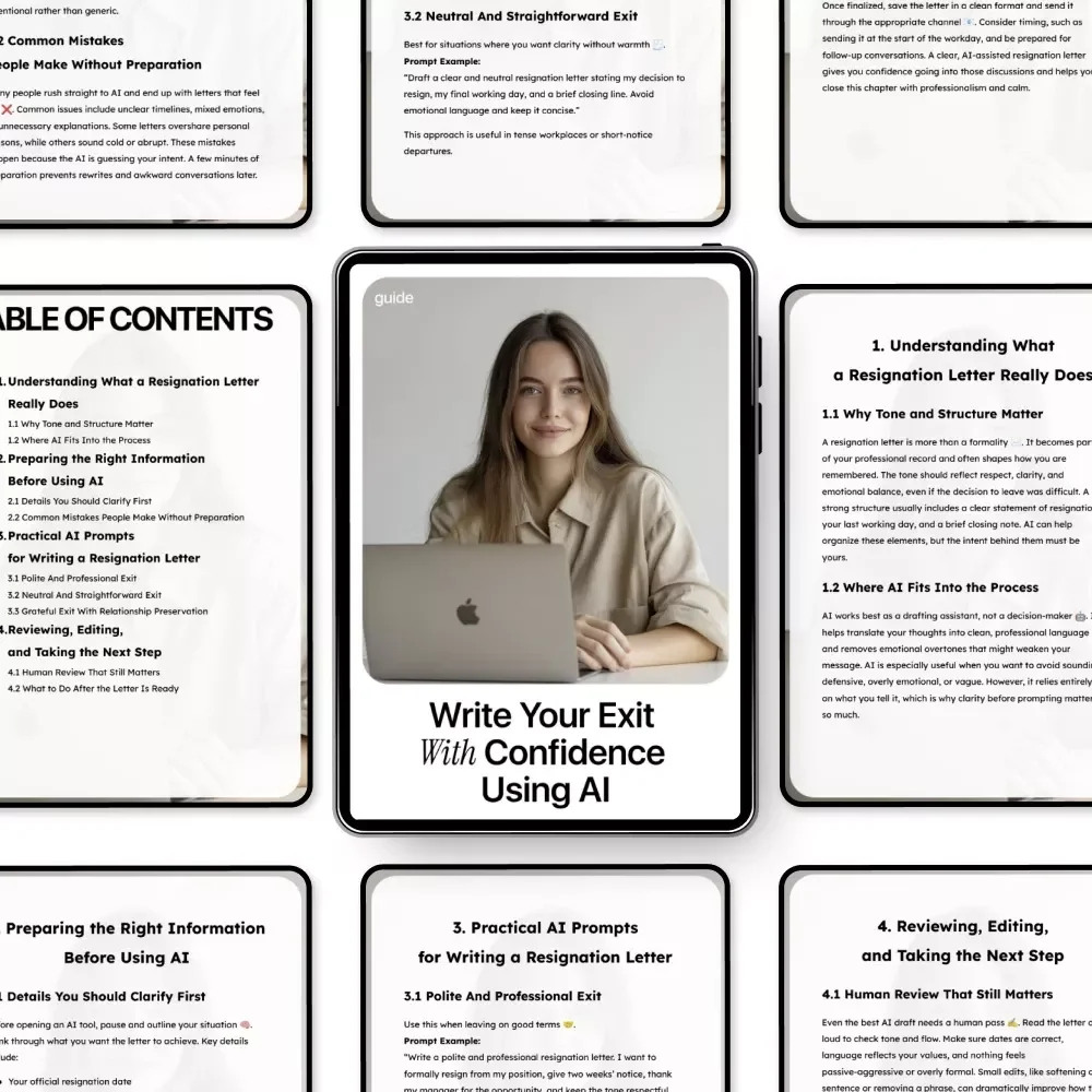 Write Your Exit With Confidence Using AI | Step-by-Step Guide on how to use ai to write a resignation letter Professionally & Calmly