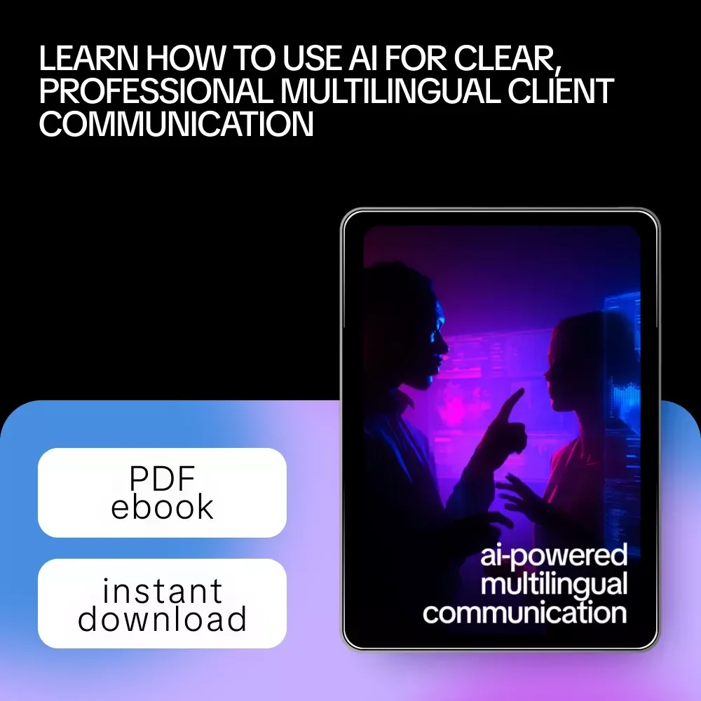 AI-Powered Multilingual Communication | Practical Ebook Guide on how to use ai for multilingual client communication for Global Businesses & Freelancers