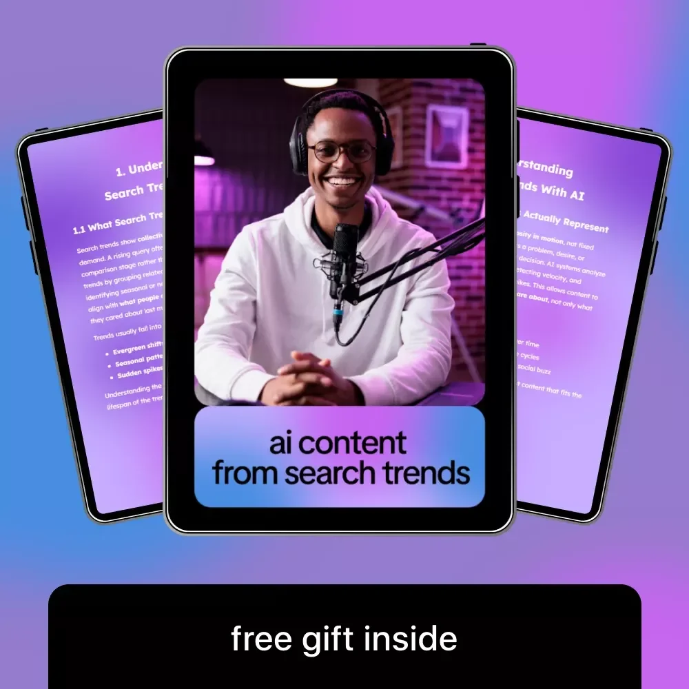 AI Content From Search Trends – Practical Guide for Using AI to Suggest Content Based on Search Trends, Smart Blogging & SEO Content Planning