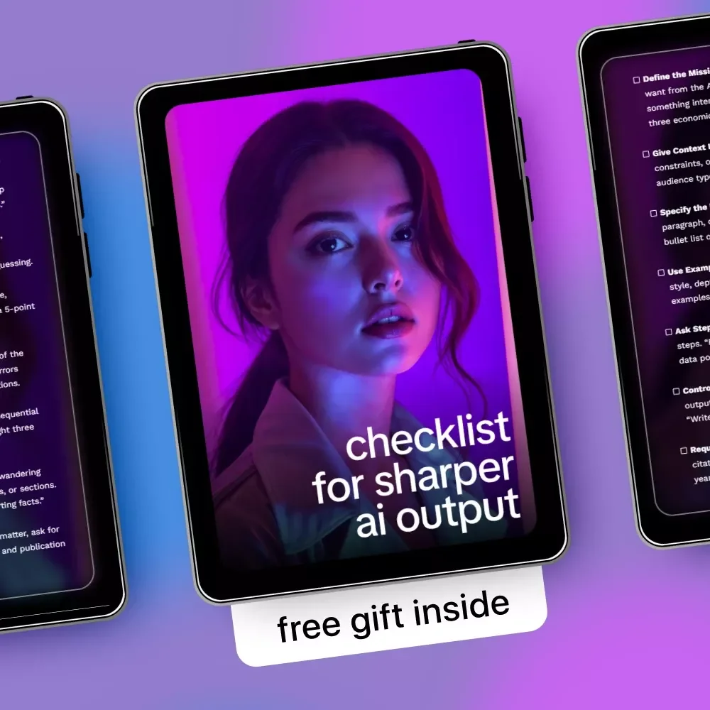 Checklist for Sharper AI Output – Smart Prompting Guide & Checklist | Ways to Make AI Output More Accurate for Writers, Marketers & Creators