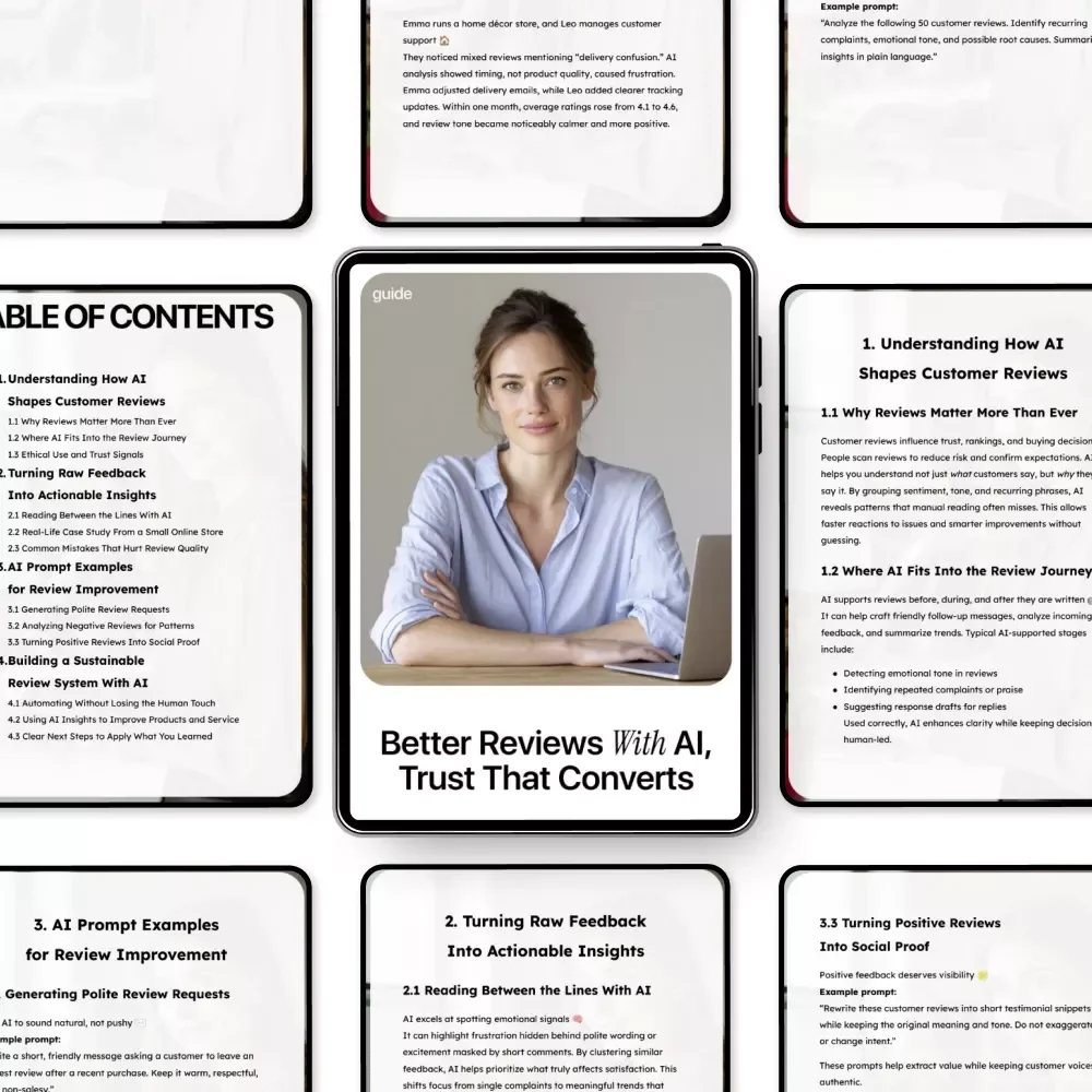 Better Reviews With AI, Trust That Converts – A Practical Guide on how to use ai to improve customer reviews for Online Stores
