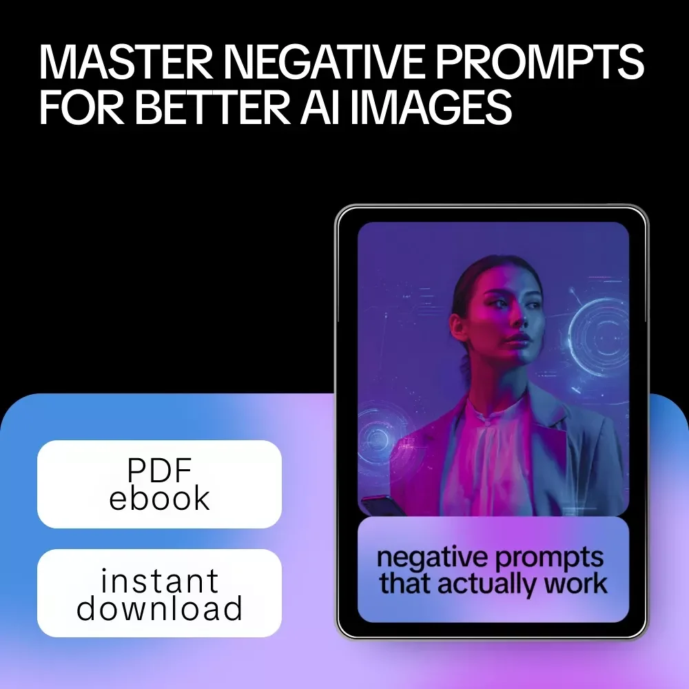 Negative Prompts That Actually Work – Practical eBook Guide to negative prompts in ai image generation for Clean, Consistent & Professional Visual Results