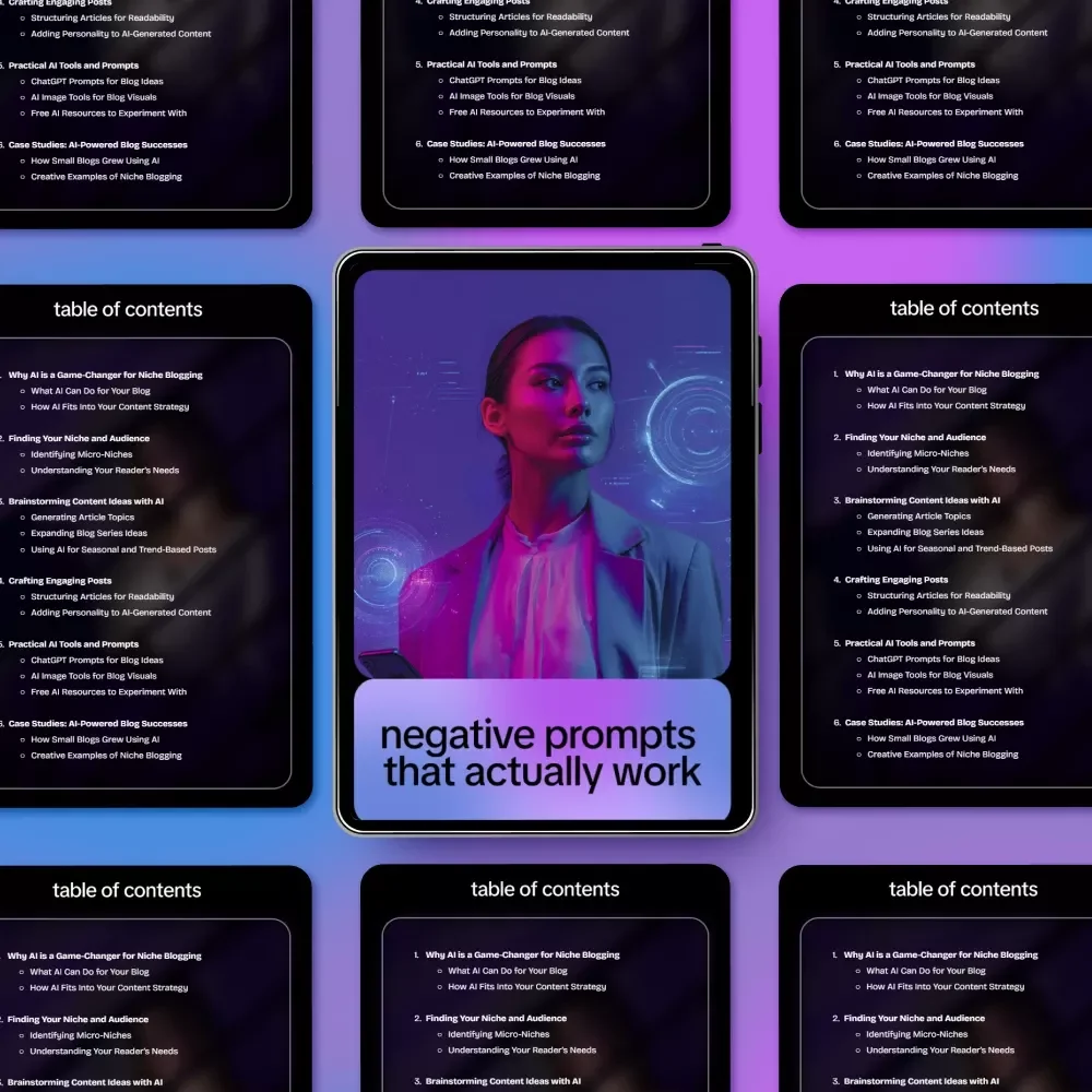 Negative Prompts That Actually Work – Practical eBook Guide to negative prompts in ai image generation for Clean, Consistent & Professional Visual Results