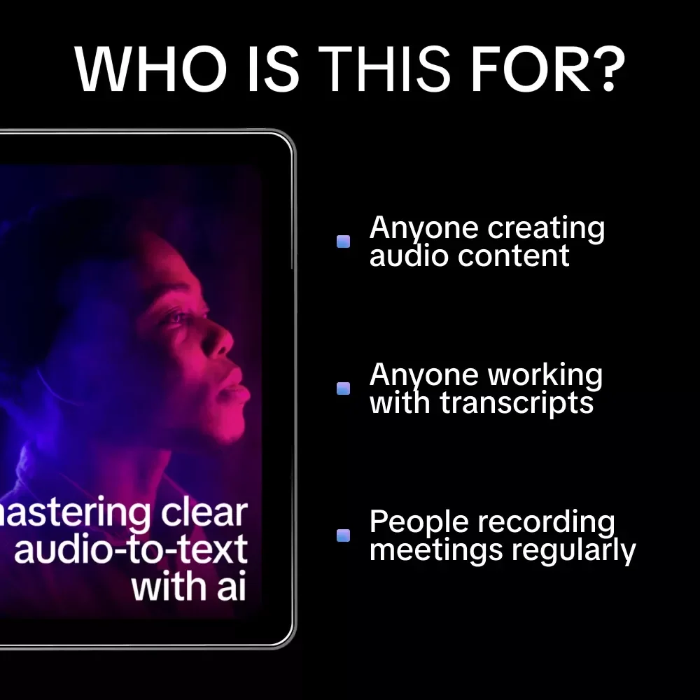 Mastering Clear Audio-to-Text with AI | Ebook Guide with Tips for Clear Audio to Text Conversion | AI Transcription Workflow & Accuracy Boost