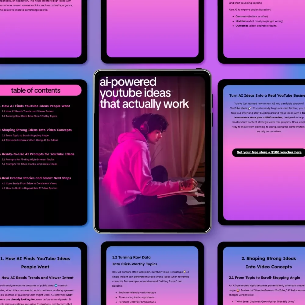 AI-Powered YouTube Ideas That Actually Work – Creator Guide on how to use ai for youtube ideas, Trend Research, Click-Worthy Topics & Ready-to-Use Prompts