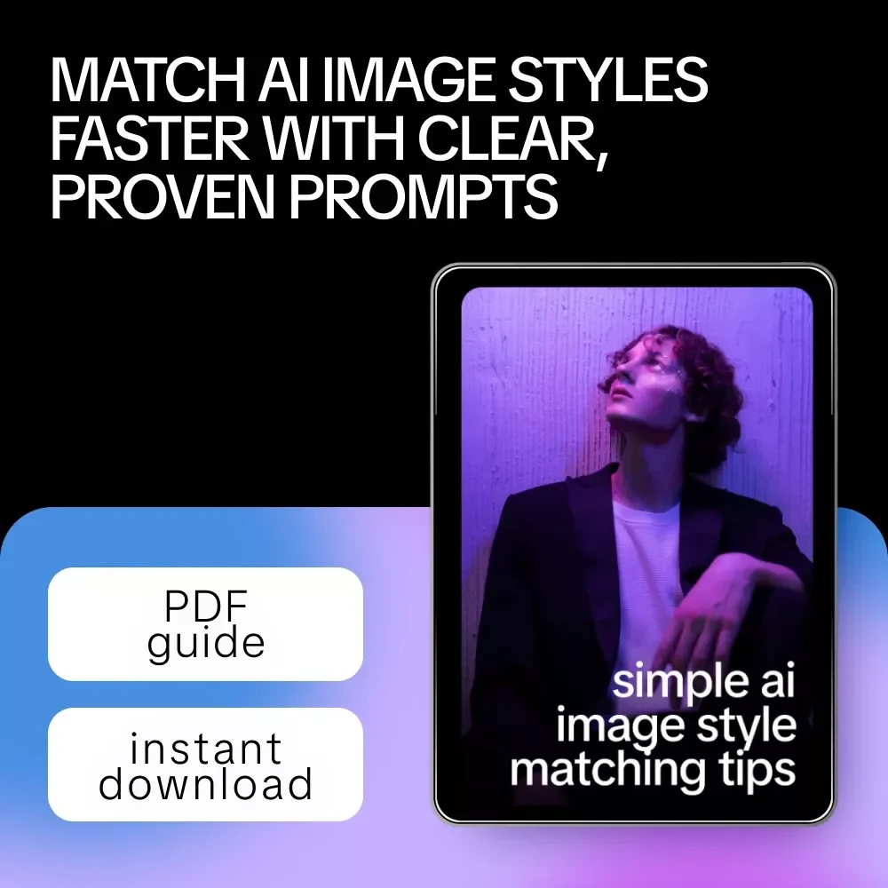 Simple AI Image Style Matching Tips – Easy Guide to simple ai image style matching tips for Better AI Art, Prompt Writing & Style Consistency