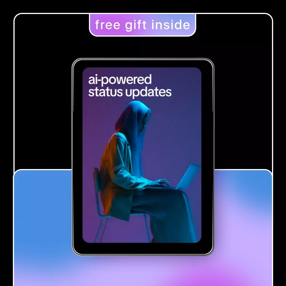 AI-Powered Status Updates | Ebook Guide on how to use ai to write status updates for Work, Teams & Clients