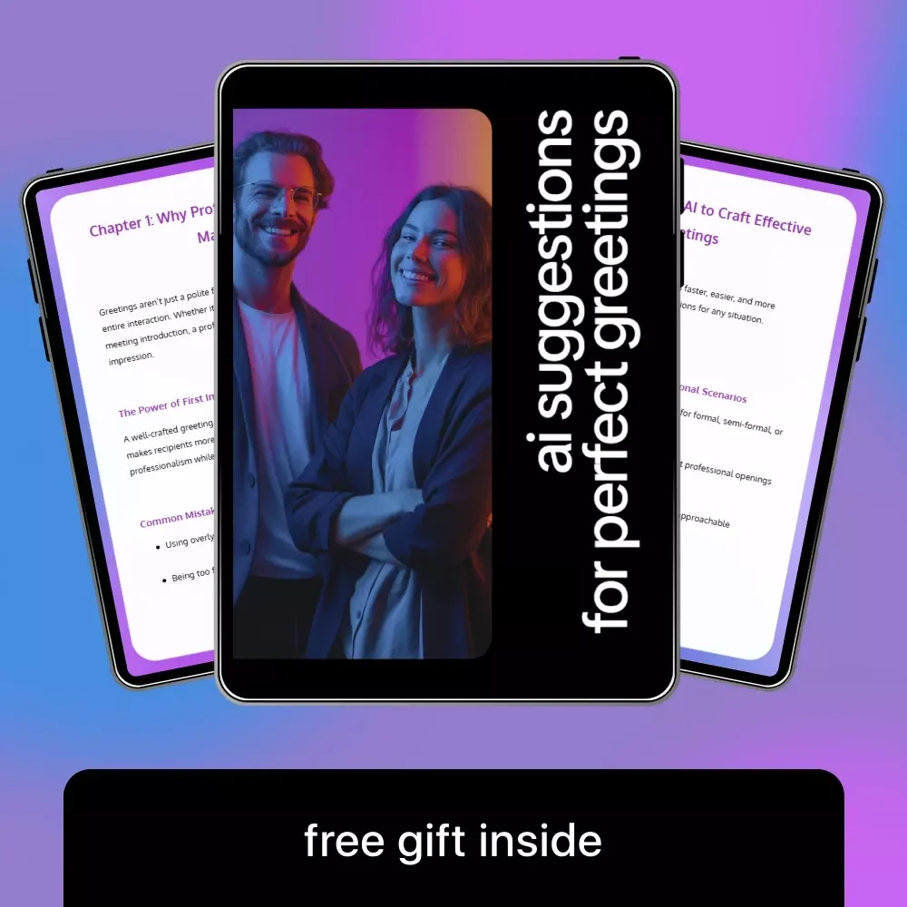 AI Suggestions for Perfect Greetings | Professional Communication Guide | AI Suggestions for Professional Greetings for Emails, Clients & Teams
