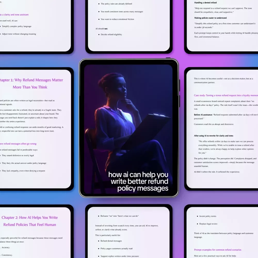 How AI Can Help You Write Better Refund Policy Messages | Practical Guide for Ways AI Can Help Write Refund Policy Messages