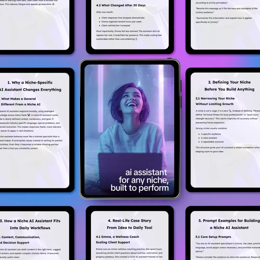 AI Assistant for Any Niche, Built to Perform – Practical eBook Guide to Creating an ai assistant for your specific niche That Actually Works