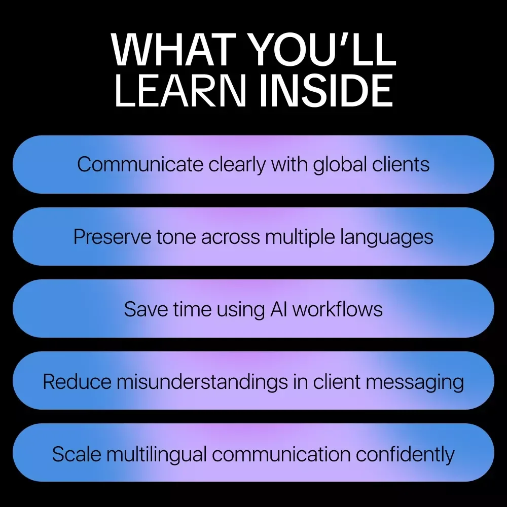 AI-Powered Multilingual Communication | Practical Ebook Guide on how to use ai for multilingual client communication for Global Businesses & Freelancers