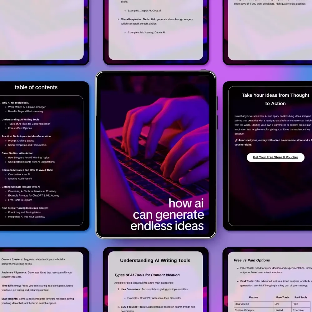 How AI Can Generate Endless Ideas: The Ultimate eBook on AI Tools for Writing Blog Ideas, Boost Creativity, and Supercharge Content Brainstorming