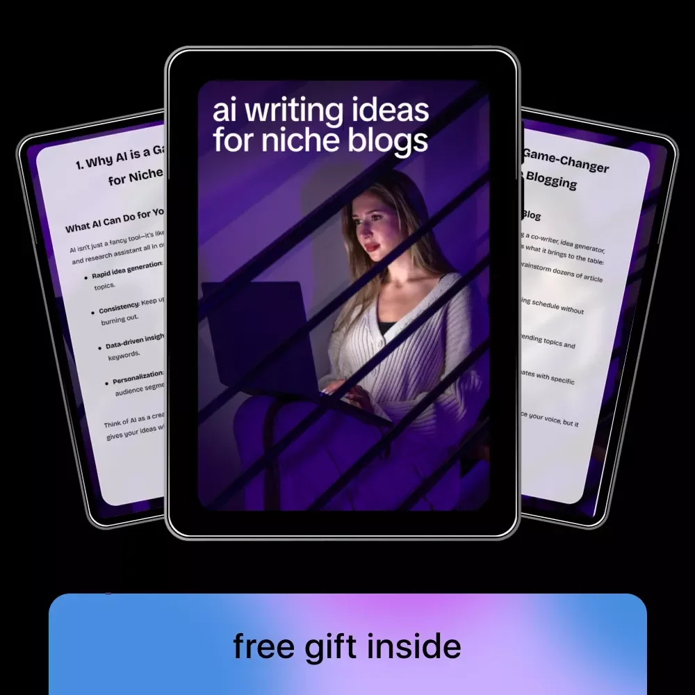 AI Writing Ideas for Niche Blogs | eBook for Smart Content Planning, Blog Topic Generation & Creative AI Blogging