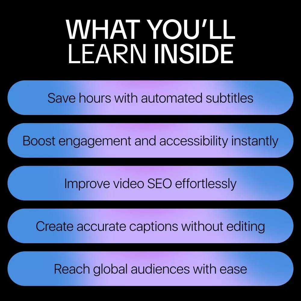 Auto-Adding Subtitles with AI – Step-by-Step Ebook on How to Auto Add Subtitles with AI for Videos, YouTube, Courses & Social Media
