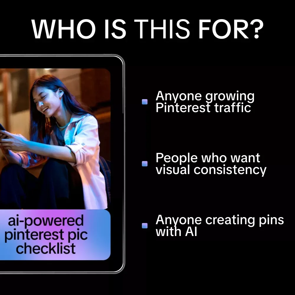 AI-Powered Pinterest Pic Checklist – Smart Visual Marketing Guide for Creators | Simple Ways to Make Pinterest Pics With AI for Traffic & Branding