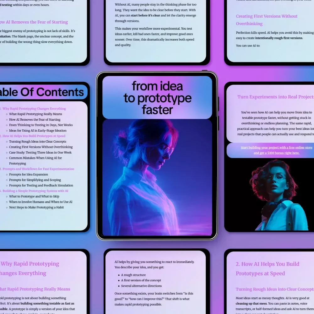 From Idea to Prototype Faster – AI Guide for Rapid Prototyping Ideas, Build & Test Concepts Quickly, Digital Download