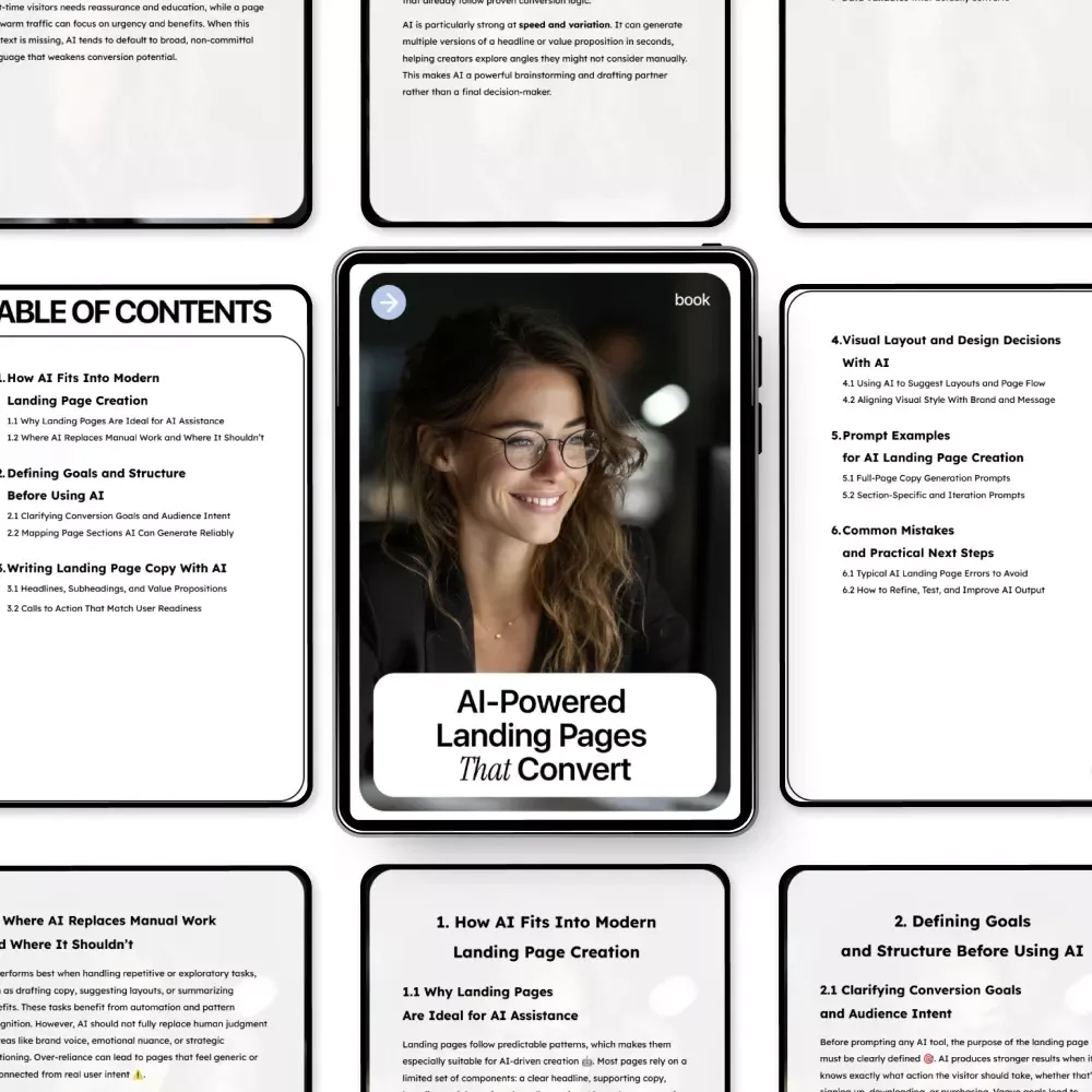 AI-Powered Landing Pages That Convert | Practical eBook Guide to Using AI for Creating Landing Pages That Sell