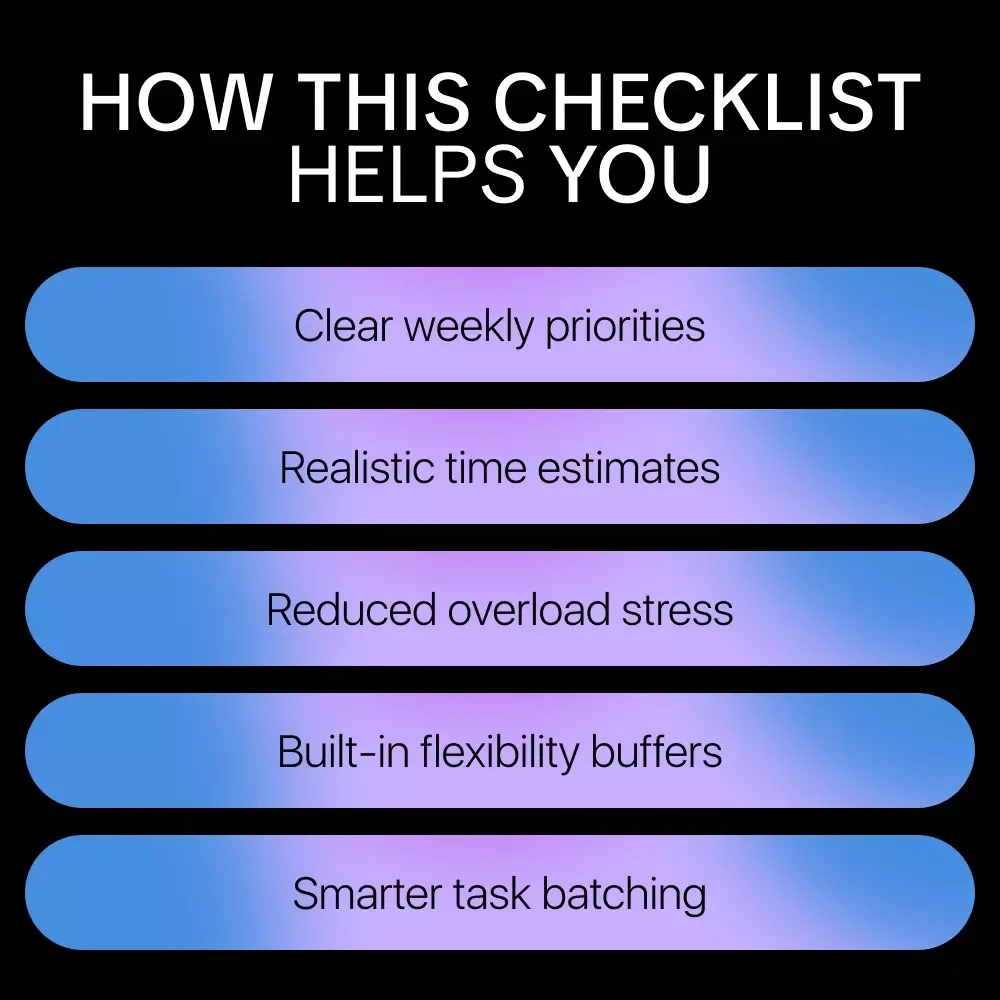 Using AI to Plan Your Week – Simple Checklist for How to Use AI for Scheduling and Planning | Digital Download