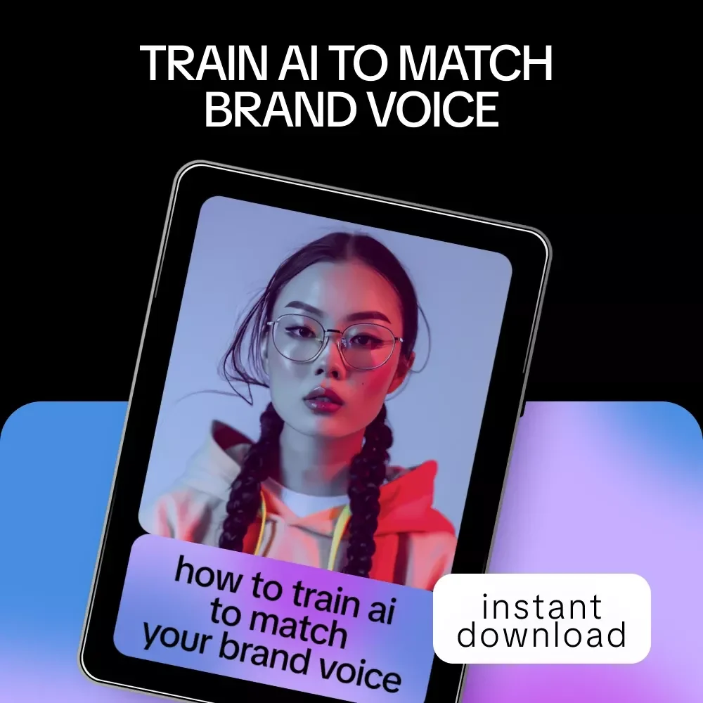 How to Train AI to Match Your Brand Voice Checklist | how to get ai to keep brand voice for Consistent Content, Marketing & Copywriting