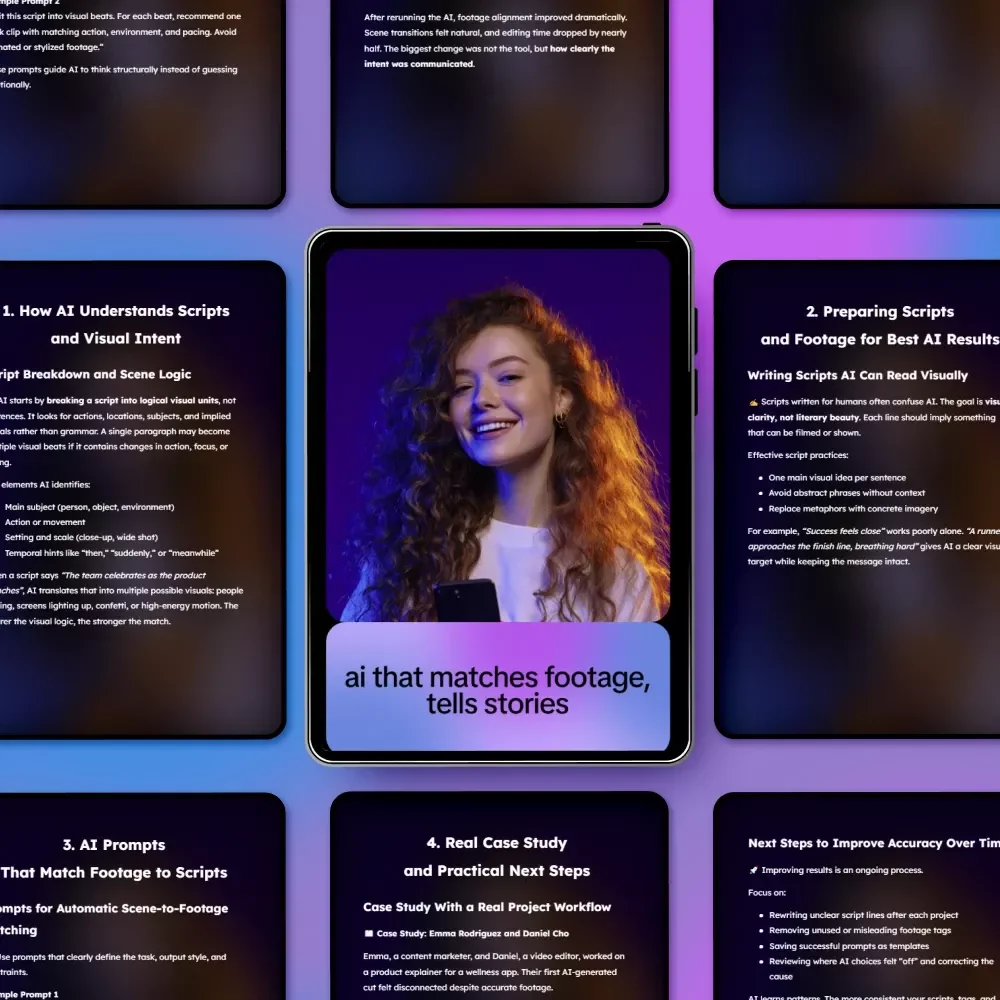 AI That Matches Footage, Tells Stories – Pro Guide for Creators Using ai to match stock footage to script, Smarter Video Workflows, Visual Storytelling with AI