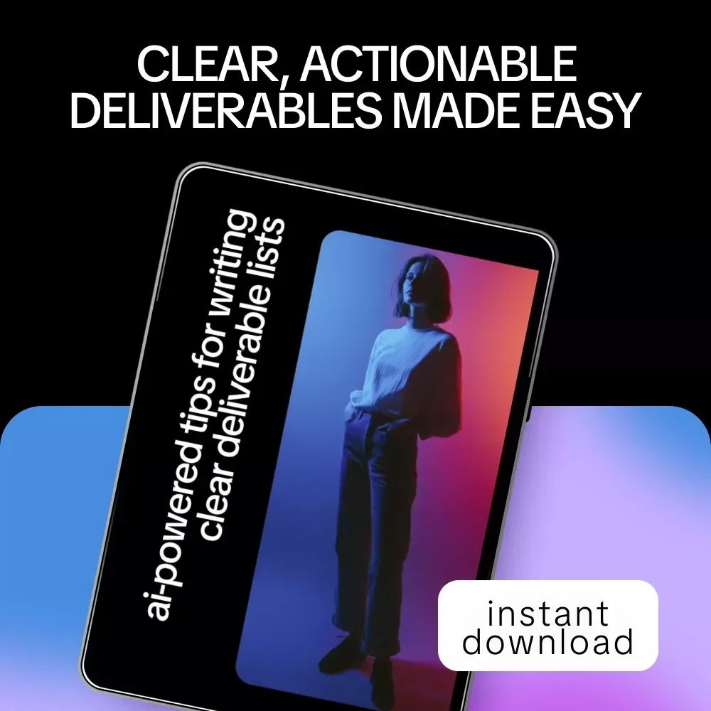 AI-Powered Tips for Writing Clear Deliverable Lists – Smart Checklist for Project Managers, Freelancers & Teams | ai help for writing clear deliverable lists