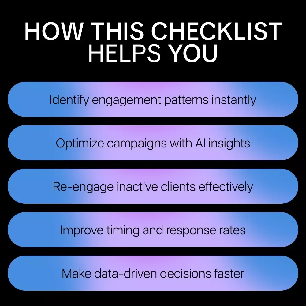 AI Client Engagement Trends Tracker | Smart AI Checklist for Tracking Client Engagement Trends & Data-Driven Growth