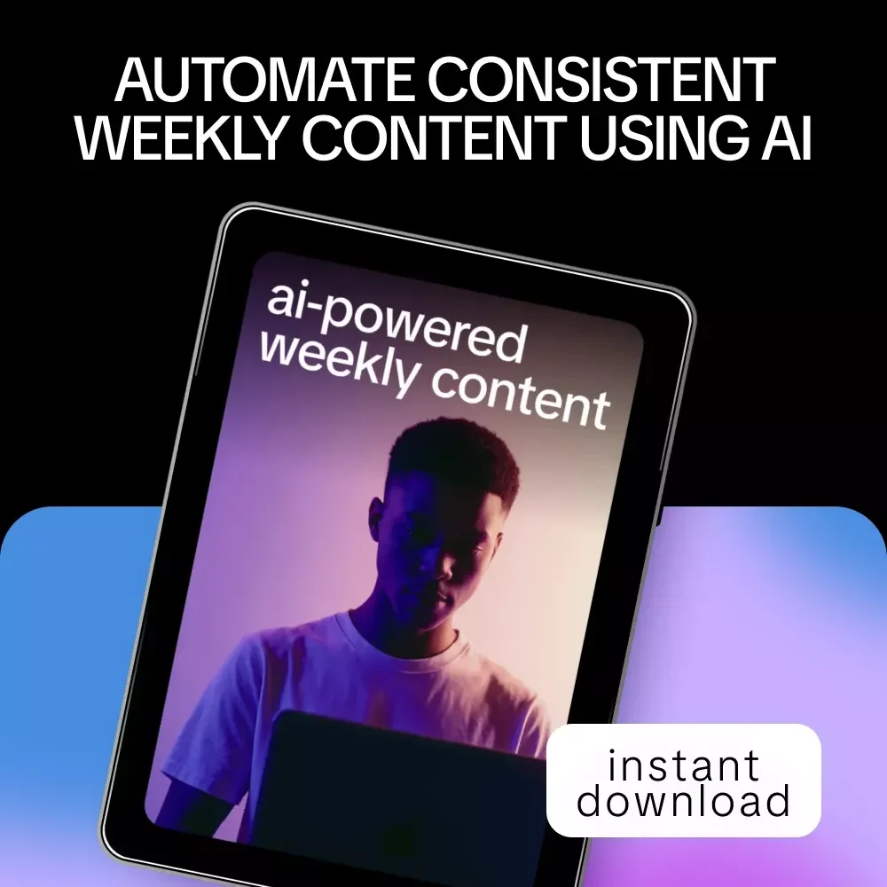 AI-Powered Weekly Content Checklist – how to automate weekly content with ai for Blogs, Social Media & Newsletters | Simple Digital Planner for Creators & Small Businesses