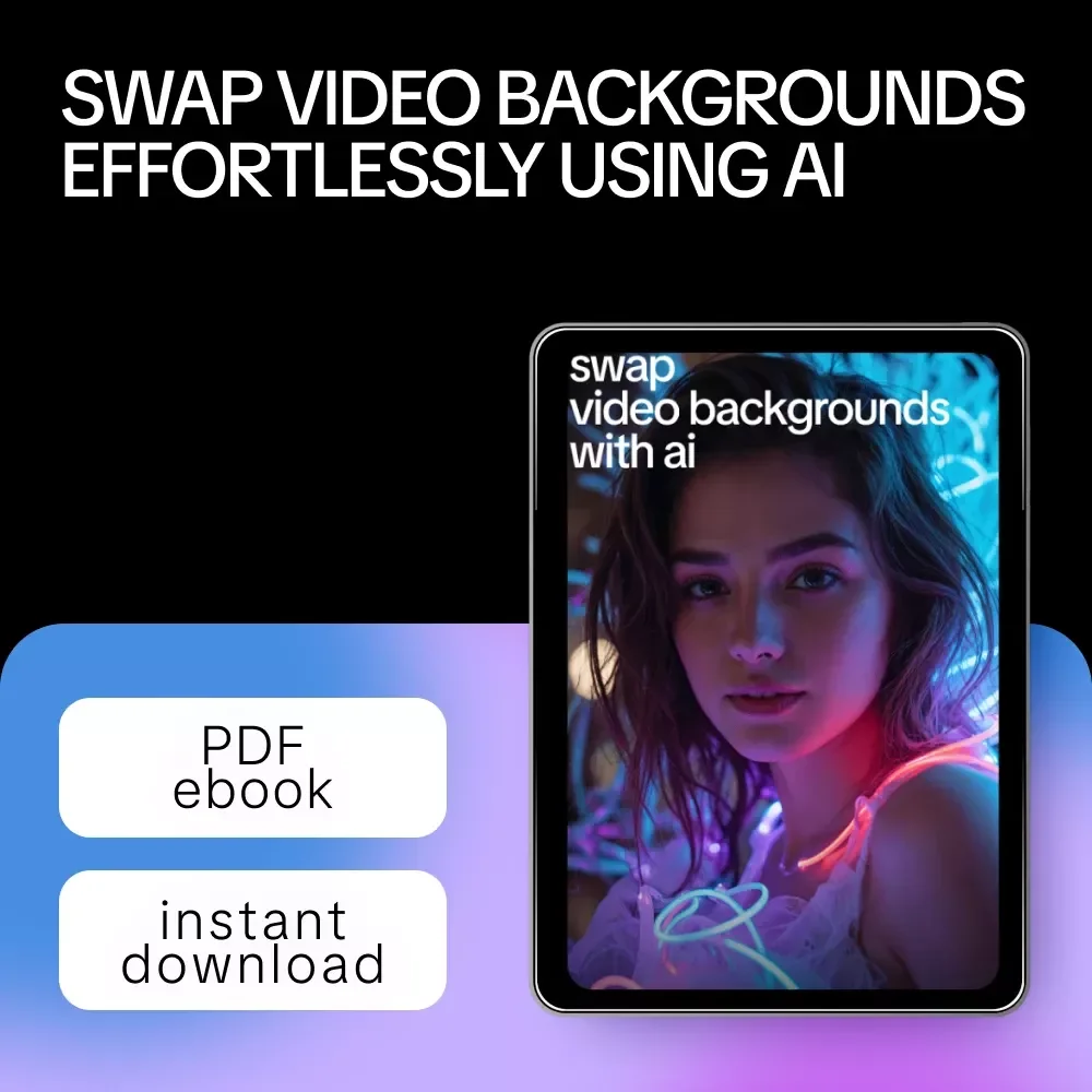 Swap Video Backgrounds With AI | Step-by-Step eBook Guide for ai to change the background in a video, Content Creators & Marketers